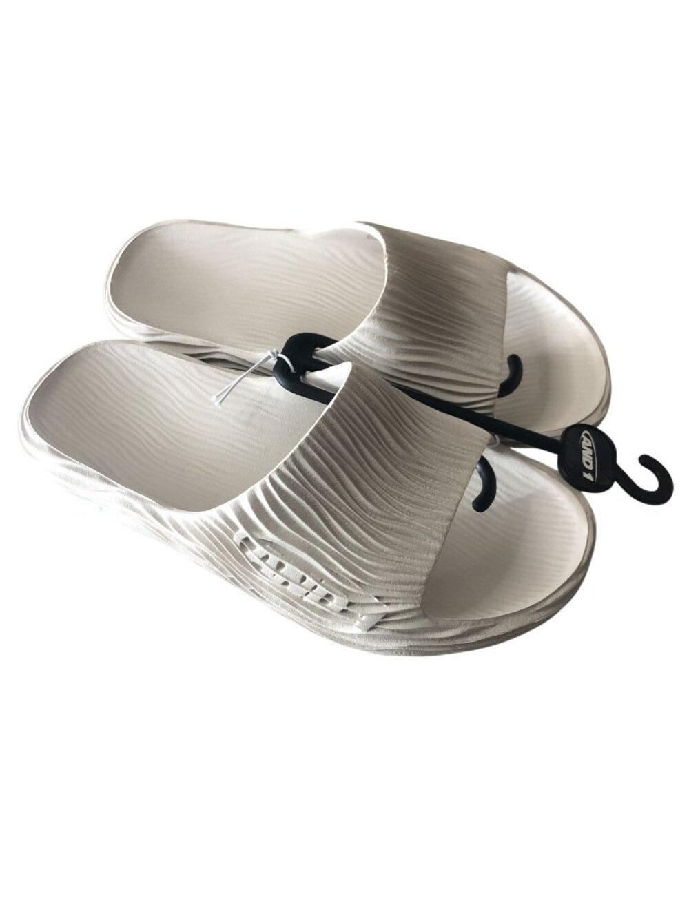 And1 Mirage Sandals Slides Rubber Textured Light Beige Mens 9 Womens Size 11